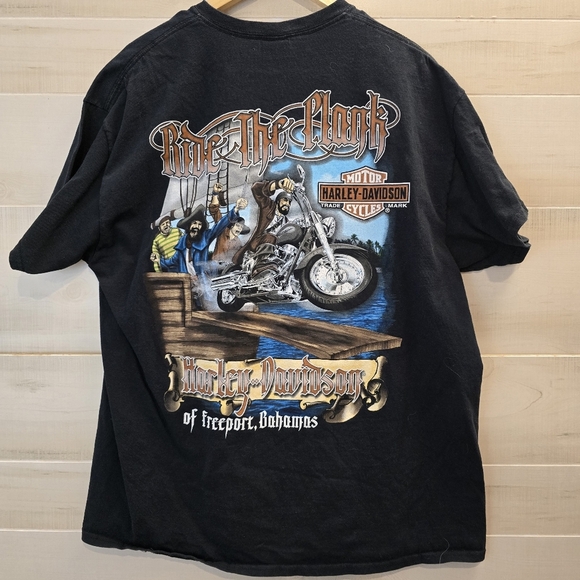 {XL} Harley-Davidson Motorcycles Ride The Plank Pirate Freeport Bahamas Graphic - Picture 7 of 13